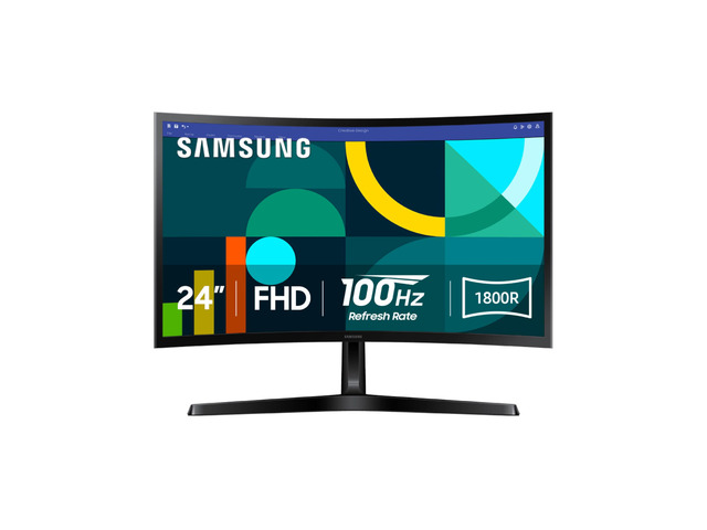 24' Essential S3 (S36GD) Series FHD 1800R Curved Computer Monitor, 100Hz, Game Mode, Advanced Eye Comfort, HDMI and D-sub Ports, LS24D366GANXZA