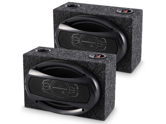 2 Pcs 2-Way Coaxial Car Audio Speakers with Speaker Box Enclosures Set 6 x 9 Inch 1000 W Max Power Constructed Car Stereo and Sound System...