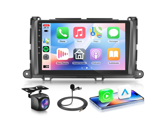 4G+64G for Toyota Sienna 2011-2014 Car Radio with Wireless Carplay/Android Auto, 9 Inch 1280 * 720 Android 15 Touch Screen Car Stereo, Bluetooth,...