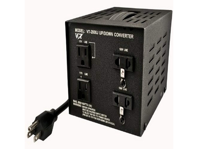 VT-2000J - Japanese Step Up/Down Voltage Transformer Converts Japan 100 Volts To 110V OR Vice Versa - 2000 Watt