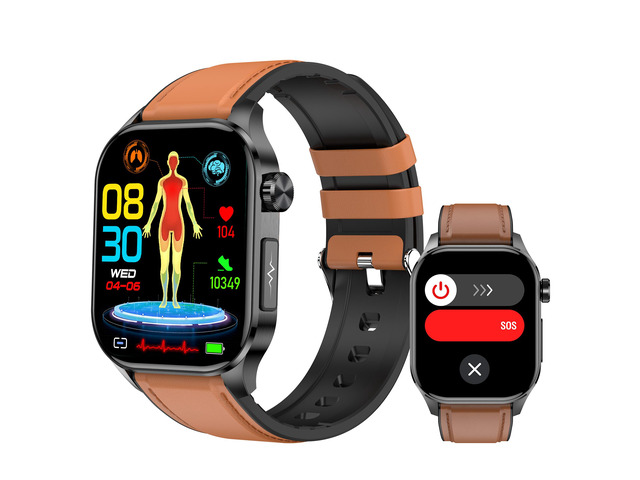 Smart Watch for Men Women, 2.04' AMOLED Color Screen, 24/7 Heart Rate, Blood Oxygen, Pressure, Sleep and Stress Health Monitor, Body Composition...