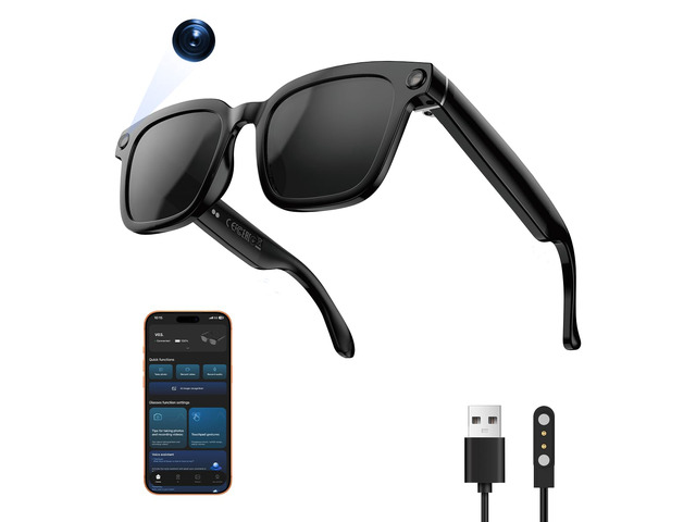 AI Smart Glasses,HD 1080P Camera Glasses with Video Recording & Photo Taking,140+ Language Real-Time Translation Glasses Perfect for Travel,...