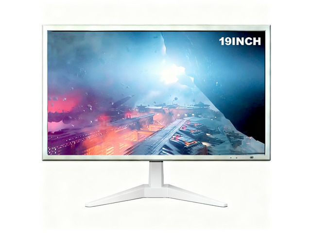 19-inch Full HD 75Hz Small Thin Monitor for laptops White, Computers and desktops, HD+ 1440 x 900p, Anti-Glare, LED Display, VGA/HDMI Connection
