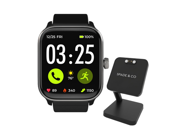 Health Smartwatch 4 Bundle with Charging Dock Heart Rate, Sleep & SpO2 Monitor, Pedometer, 10+ Day Battery, Answer/Make Calls, IP68 Waterproof,...