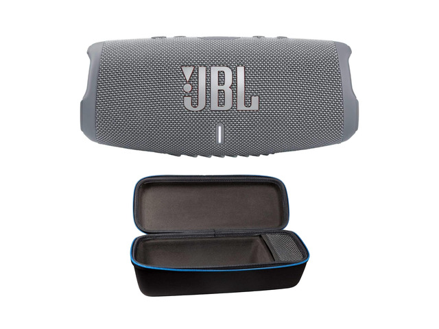 Charge 5 (Gray) + Bundle with divvi! Protective Hardshell Case (Black)