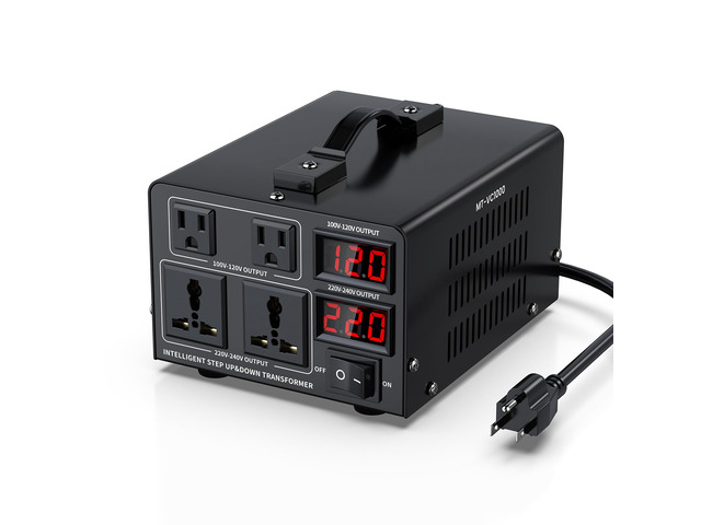 1000W Voltage Converter Transformer(110V to 220V or 220V to 110V) Step Up/Down Converter 110/120 Volt - 220/240 Volt w/US Power Cord,Circuit...