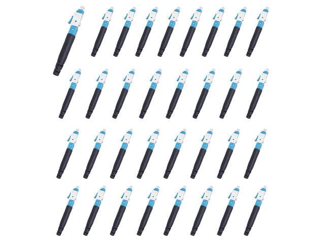 40 PCS LC Singlemode Fiber Optic Quick Assembly Connector Fiber Optic Fast Connectors Singlemode 9/125 Mechanical Connectors Adapter for...