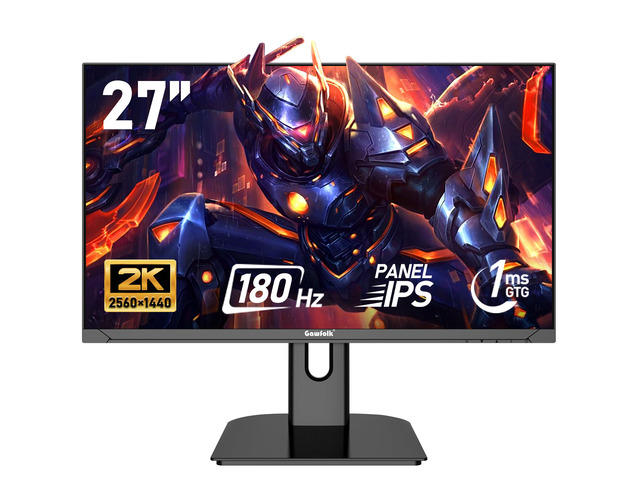 27 inch 2K QHD(2560×1440) PC Screen, 180Hz Gaming Monitor, 1ms Without Bezel, FreeSync,100% sRGB, 178° Wide Viewing Angle, HDMI2.0 & DisplayPort...