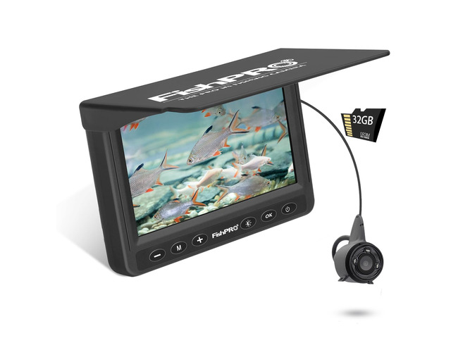 [ 2026 Upgrade] Underwater Fishing Camera 4.3''- DVR w/32GB [Proven Since 2017] Ice Fishing Camera 1000 TVL w/ 65ft Magnetic-Spool, IR, USB-C,...