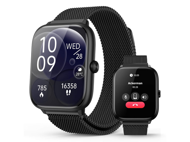 Smart Watch for Men with Blood Pressure Monitor, 2.06' AMOLED Always-On Display, IP68 Waterproof Fitness Tracker, 118 Sports Modes, Heart...