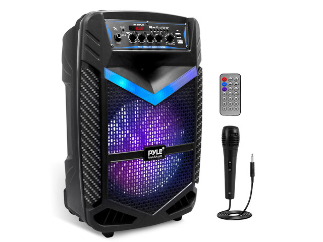 Portable Bluetooth PA Speaker System - 600W Rechargeable Outdoor Bluetooth Speaker Portable PA System w/ 10 Subwoofer 1 Tweeter, Recording...