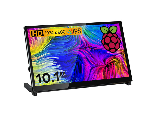 10.1' IPS LCD Capacitive Touch Screen HDMI Display Portable Monitor 1024X600 Built-in Dual Speakers for Raspberry Pi 5/4/3 Xbox PS4 Windows 7/8/10