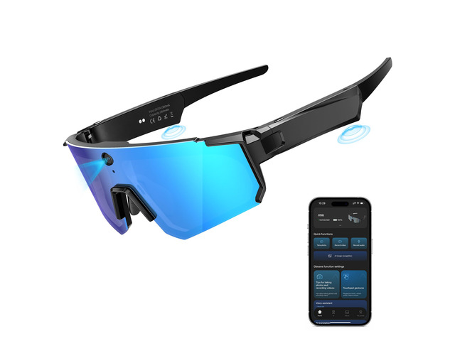 AI Ultra Pro Smart Glasses: 4K Wearable Camera with 6-Axis EIS Stabilization, ChatGPT-4o Voice Assistant, IP66 Waterproof Sport Sunglasses,...