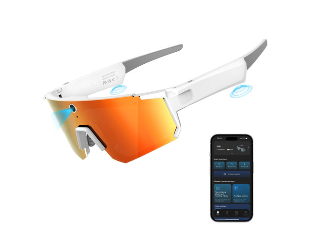 AI Ultra Pro Smart Glasses: 4K Wearable Camera with 6-Axis EIS Stabilization, ChatGPT-4o Voice Assistant, IP66 Waterproof Sport Sunglasses,...