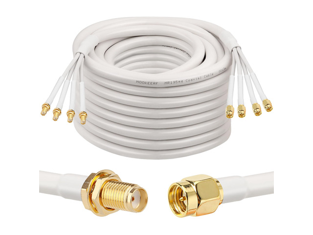 50FT SMA Extension Cable - SMA Male to SMA Female Coax Cable for 5G Cellular Routers