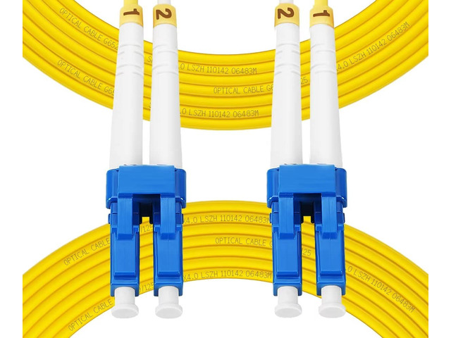OS2 LC to LC Fiber Patch Cable Single Mode Duplex, 100m(328ft) Fiber Optic Cable, SM Singlemode, 9/125µm, 2.0mm Diameter, OS1/OS2 Compatible, LSZH...