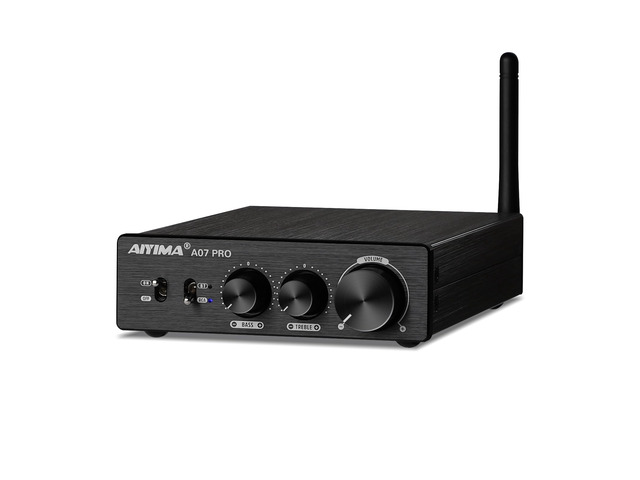 A07 Pro Bluetooth 5.2 Amplifier 300Wx2 Class D Stereo Amp TPA3255 Desktop Receiver with Bass/Treble Tone Controls. Class D Integrated Amp for...