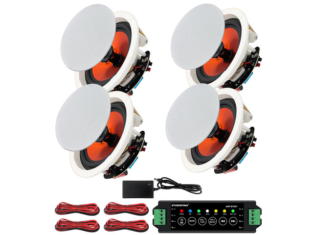 6.5 Inch Bluetooth Ceiling Speakers,600W Wired Recessed Speaker System, Ideal for Home Theater, Living Room,Office,Kichten,Study...