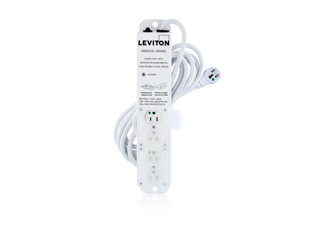 Medical Grade Power Strip, 15-Amp, 125-Volt, 4-Outlets, 15-Feet Cord Length, 5304M-1N5