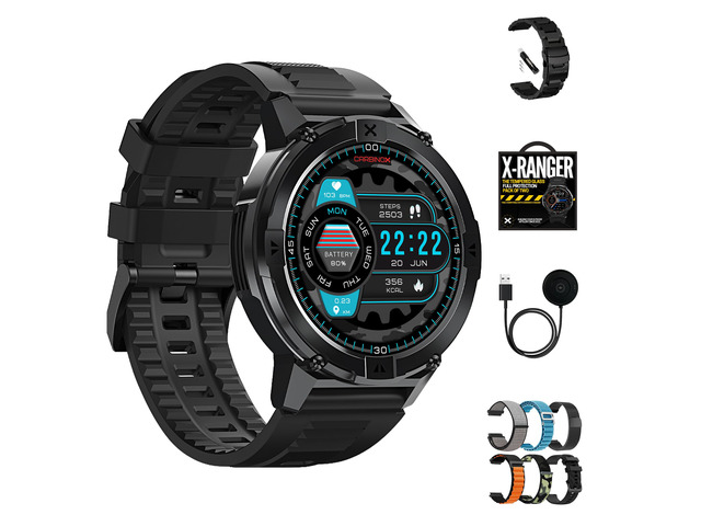 X-Ranger Smart Watch (Answer/Make Calls), Rugged Fitness Tracker IP69K Waterproof, Compatible with android and IOS, 14 Days of Battery Military...