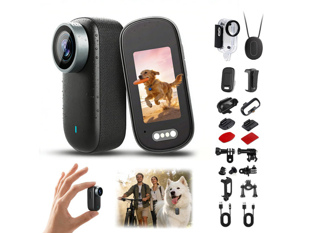 4K Mini Body Camera with 1.47' Screen & WiFi, Vertical/Horizontal Video, 3-Hour Battery Magnetic Thumb Action Camera, Wearable POV Camera for...