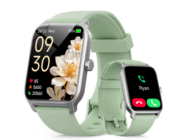 Smart Watch for Women/Men, 1.85'' HD Activity Smartwatch for iPhone/Android/Samsung, 100+ Sport Modes Fitness Tracker (Answer/Make Call), Alexa...