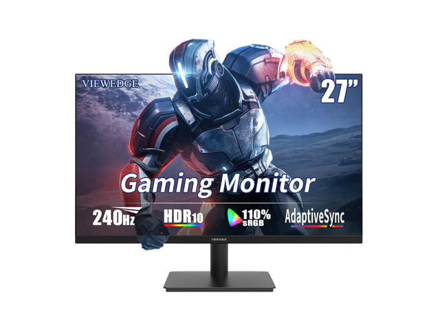27 inch Gaming Monitor 240 Hz 1ms FHD 1920x1080 Computer Monitor, 110% sRGB HDR10 HDMI x 2 & DP x 2 Port, Built-in Speakers, Support Freesync and...