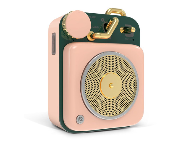 Mini Bluetooth Speaker, Button Small Cute Portable Metal Retro Wireless Speaker with Loud Volume Great Sound and Portable Lanyard & Gift Bag for...