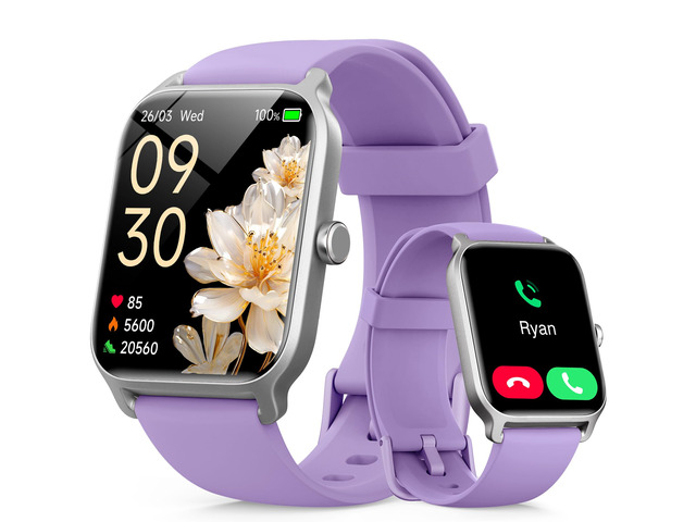Smart Watch for Women/Men, 1.85'' HD Activity Smartwatch for iPhone/Android/Samsung, 100+ Sport Modes Fitness Tracker (Answer/Make Call), Alexa...