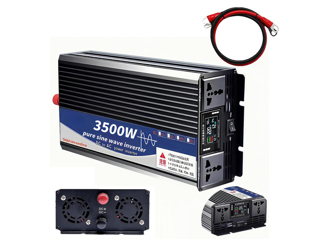 3500W Power Inverter 12V DC to 110V AC Converter with LED Display Dual AC Outlets Dual Fans Radiating for RV, Camp, Boat and Home Emergency...