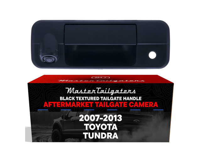Black Tailgate Handle with Backup Camera Replacement for Toyota Tundra (2007-2013) IP68 Waterproof Parking Grid Lines Available Easy to Install