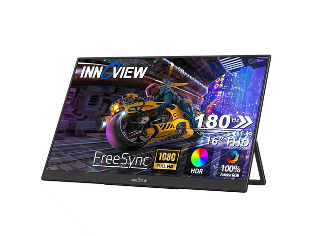 16 inch Portable Monitor 180Hz Portable Gaming Monitor, 1200P FHD External Travel Monitor, Lightweight, Mini HDMI Extra Second Screen for Laptop,...