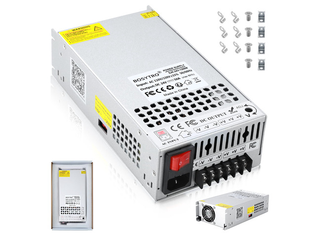 Upgraded Output Port 24V 50A 1200W DC Switching Power Supply, Universal Transformers PSU AC110V/220V (SMPS), 24 Volt Power Supply for 3D Printer,...