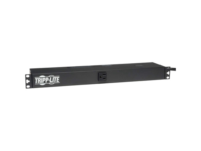 13 Outlet Horizontal 1U Rackmount PDU, 15 Amps, 120V, 15ft Cord, Power Strip for Network Server Racks, 15A Circuit Breaker, NEMA 5-15 Outlets &...