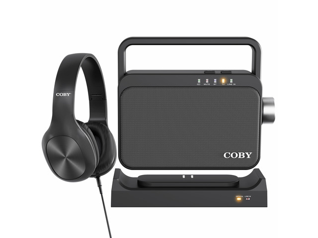 Wireless TV Speaker for Seniors with Hearing Amplifier & Headphones, Bluetooth TV Audio System, 100ft Range, 8H Battery, Portable Speaker for...