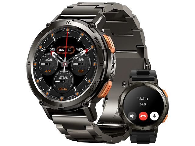 Smart Watches for Men, 60 Days Extra-Long Battery, 50M Waterproof, Military Bluetooth Call(Answer/Dial Calls) 1.43' AMOLED Fitness Watch, AI Voice...
