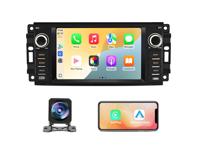 Car Radio Stereo for Dodge Ram 1500 2500 3500 2009 2010 2011 2012 Avenger Challenger 2008 2009 2010 2011 2012 2013 2014, 7 Inch Touch Screen with...