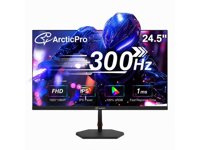 24.5 inch 300Hz 240Hz Gaming Monitor, FHD 1080p, 1ms, Fast IPS Monitor, Adaptive sync, PC Monitor, sRGB 120%, Ultra Slim, DP x2, HDMI x2, VESA,...
