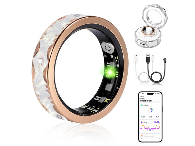 Smart Ring for Women Fitness Ring Health Ring No Subscription Fee White 10#
