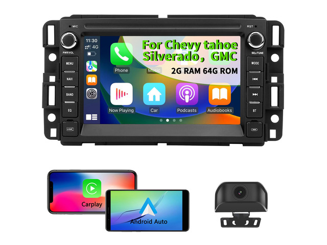 Car Stereo Radio for Chevrolet Chevy Silverado Tahoe GMC Sierra Yukon, Android 13 2G+64G with CarPlay Android Auto Bluetooth WiFi GPS Navigation, 7...