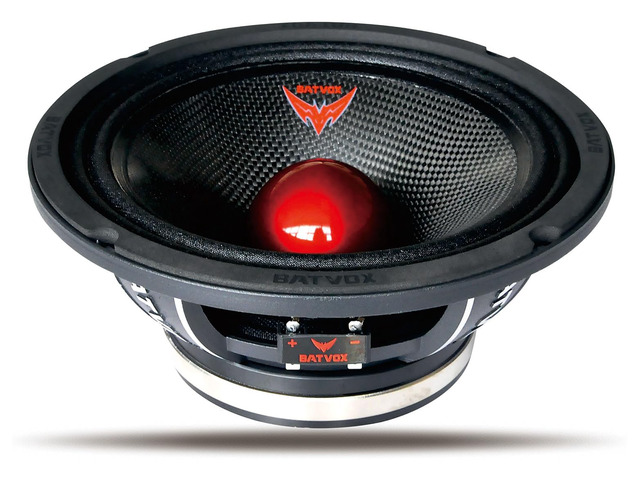 MX80S1 Loudspeaker 8 Inch Midrange 600 Watts 4 Ohms Red Bullet, Premium Quality Audio Door Speakers for Car or Truck Stereo Sound System, Black (1...