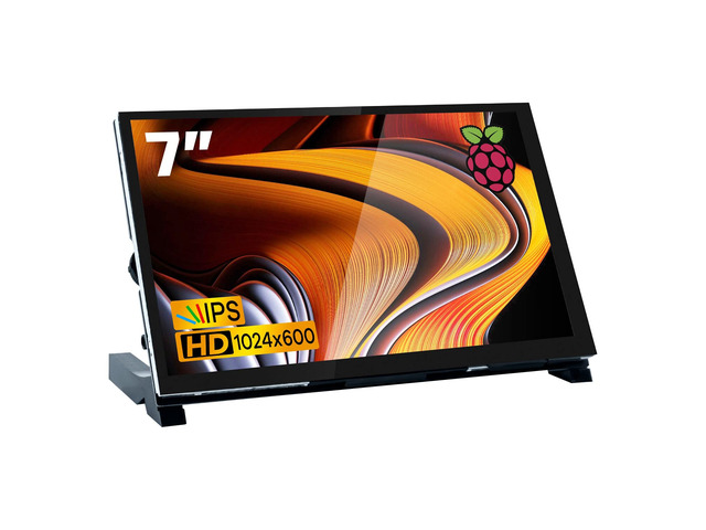 7 Inch IPS LCD Touch Screen Raspberry Pi Monitor Display 1024×600 Capacitive Screen HDMI Monitor Compatible with Raspberry Pi 5/4B/3B+, BB Black,...