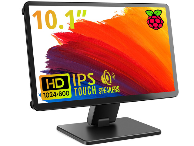 Touch Screen Monitor with Case, 10.1 Raspberry Pi Screen, IPS FHD 1024×600,Responsive and Smooth Touch,Dual Built-in Speakers,HDMI Input,Compatible...