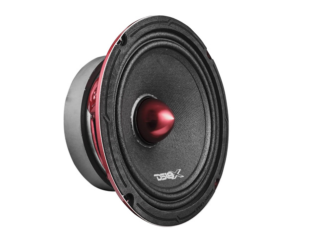PRO-X6BM Loudspeaker - 6.5', Midrange, Red Aluminum Bullet, 500W Max, 250W RMS, 8 Ohms - Premium Quality Audio Door Speakers for Car or Truck...