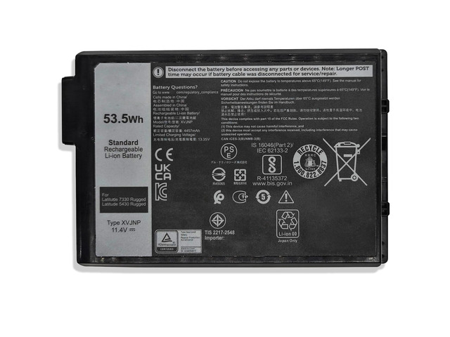 53.5Wh XVJNP Laptop Battery Replacement for Dell Latitude 5430 Rugged Latitude 7330 Rugged Series 6JRCP 06JRCP M0TN3 0M0TN3 KD1CT 451-BCWQ 11.4V