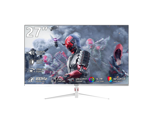 27 Inch Computer Monitor 100Hz IPS FHD 1080P,Built-in Speakers, Frameless Gaming Monitor with FreeSync/G-Sync Compatible, HDR10, HDMI/DP Ports,...