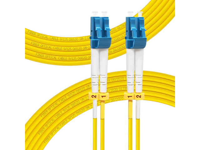 20M OS2 LC to LC Fiber Patch Cable, Length Options: 0.2m-300m, 1G/10GB Single Mode Duplex 9/125um SMF Fiber Optic Cable Cord LSZH 20Meter(66ft), 4pack