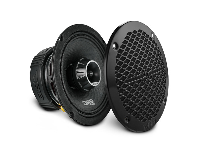 PRO-ZT6 6.5-Inch 2 Way Pro Audio Midrange Speakers with Built-in Bullet Tweeter 4-Ohms 450W Max 225W RMS Water Resistant - Black Metal Mesh Grill...