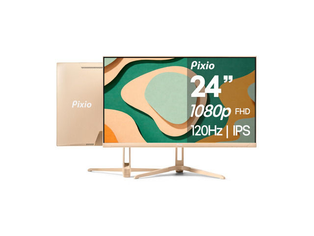 PX246 Wave Beige 24 inch 120Hz Refresh Rate FHD 1080p Resolution IPS Panel 4ms GTG Response Time Gaming Monitor with Adaptive Sync