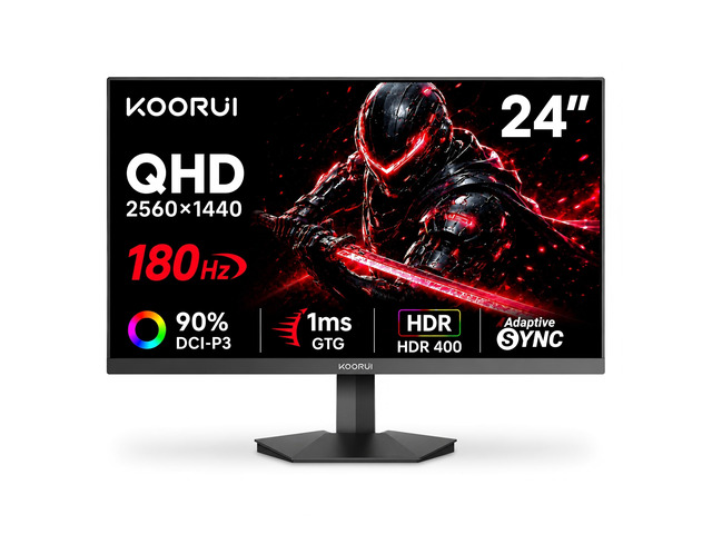 24 Inch 1440P Gaming Monitor, 180Hz Fast IPS, 1ms, HDR400, G2421V 90% DCI-P3 Color Gamut, Adaptive Sync, Slim Bezel, VESA Mountable, HDMI 2.0 and...